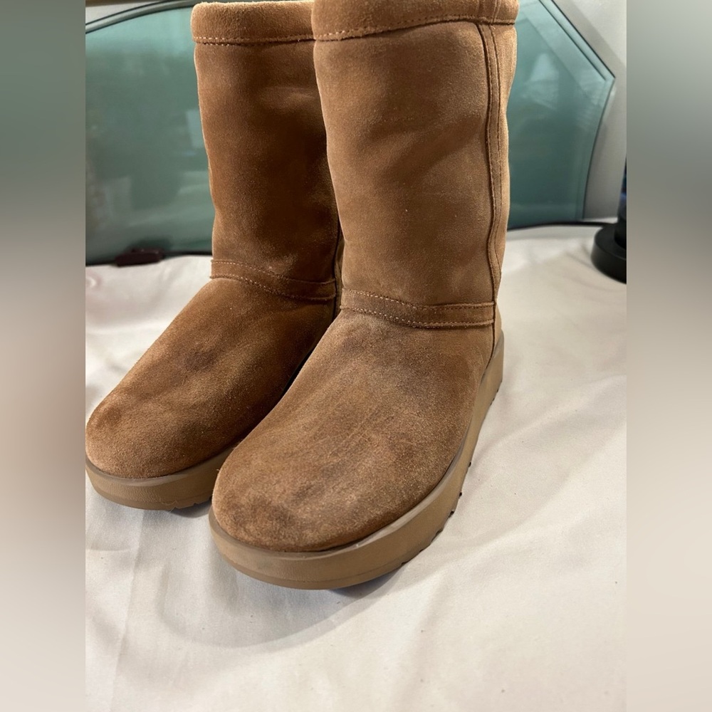 UGG Boots Women 9 Vibram Brown Suede Arctic Grip Waterproof